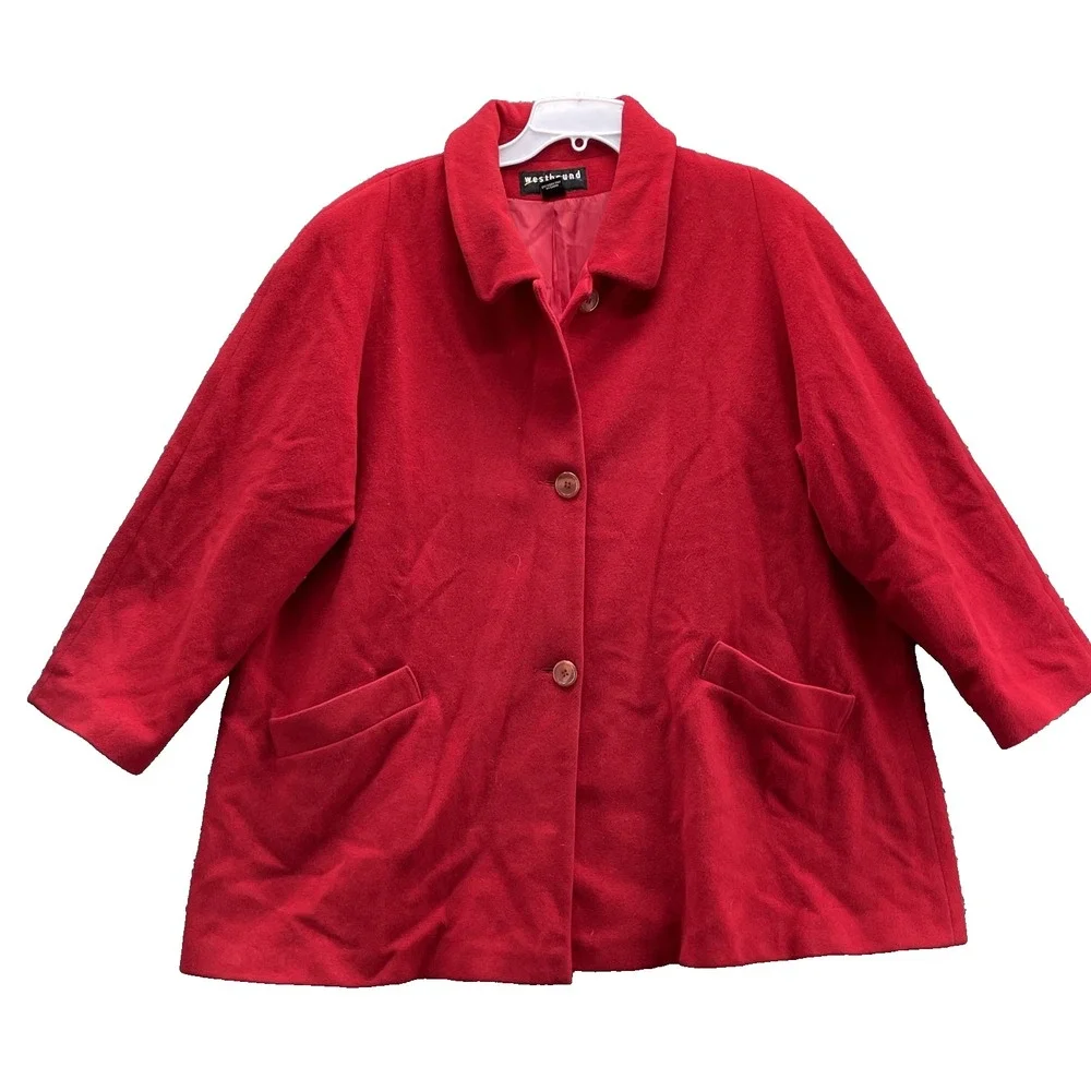 Vintage Westbound Cape‎ Swing Pea Coat Women's 20 100% Wool 1960s Preppy Classic